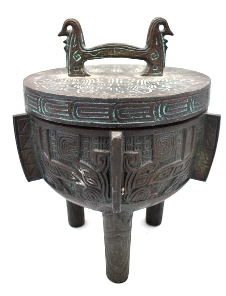 Vintage James Mont Mid Century Asian Ice Bucket: 12.5 inches by 9.25 inches, marked on the bottom, no damage, see photos