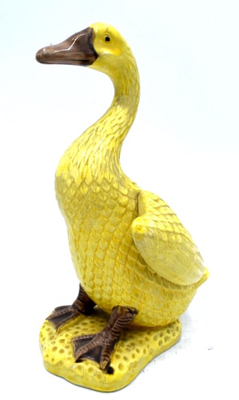 Japanese Hand-painted Porcelain Duck: 7.5 inches by 4.5 inches, marked on the bottom, undamaged, see photos