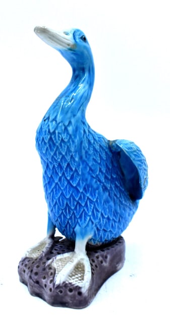 Japanese Hand-painted Porcelain Duck: 6 inches by 4 inches, marked on the bottom, undamaged, see photos