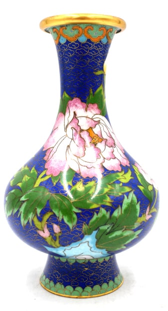 Clossine Vase: 7.25 inches tall by 4 inches wide, sticker on bottom, no damage, see photos.