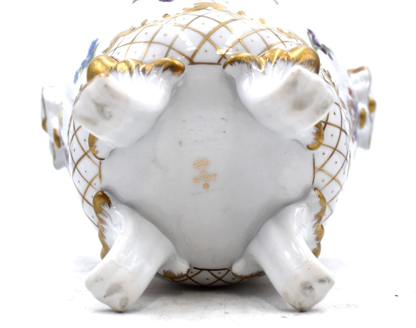 Hand Painted Heirloom Double Handled Pot - 4