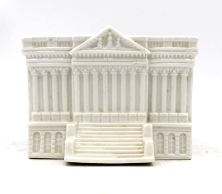 Vtg Ceramic JFK Whitehouse Bank: 3.5 inches tall by 5.75 inches wide, marked on bottom, no damage, see photos.