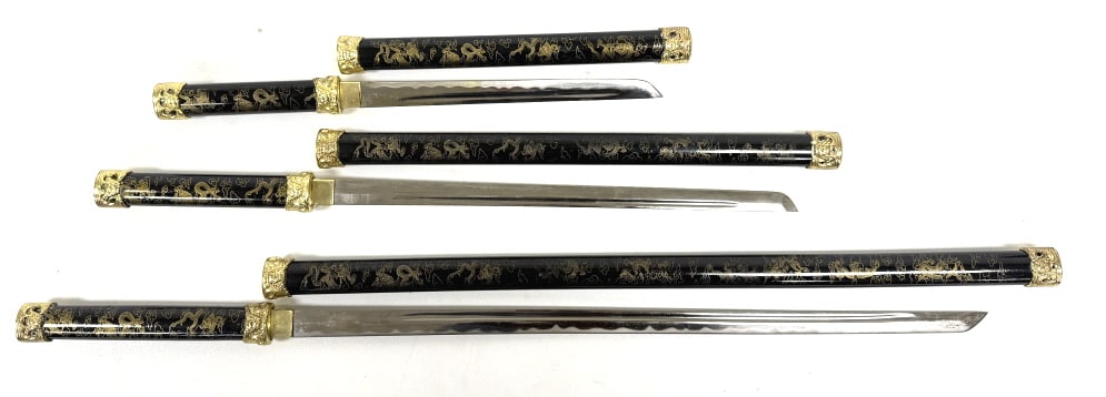 Decorative Set of Japanese-style Swords (1 of 2)