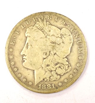 1881 American Morgan Silver Dollar (1 of 2)
