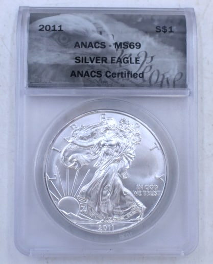 2011 S$1 American Silver Eagle Coin MS69 (1 of 2)