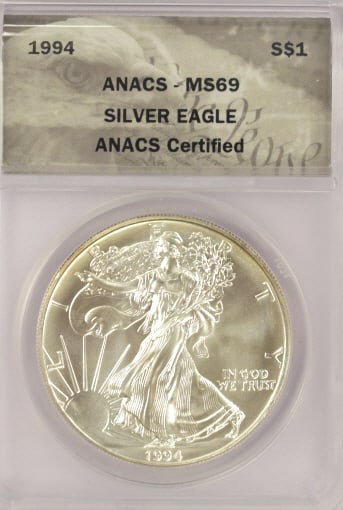 1995 American Silver Eagle Coin MS69 (1 of 2)