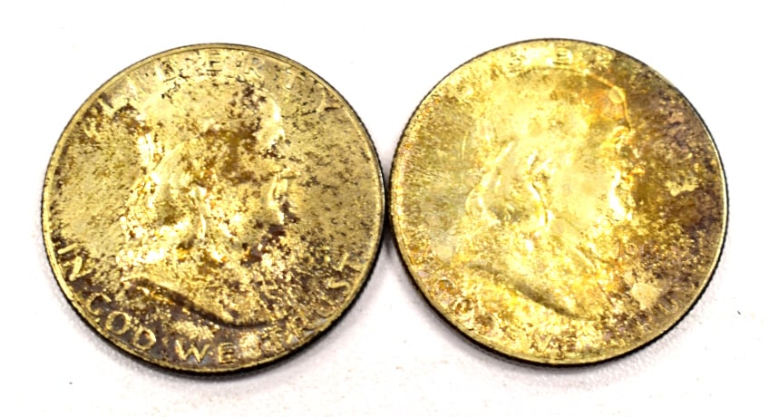2 Benjamin Franklin Half Dollar Coins (1 of 2)
