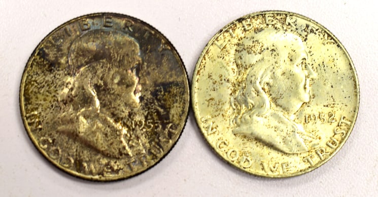 2 Benjamin Franklin Half Dollar Coins (1 of 2)