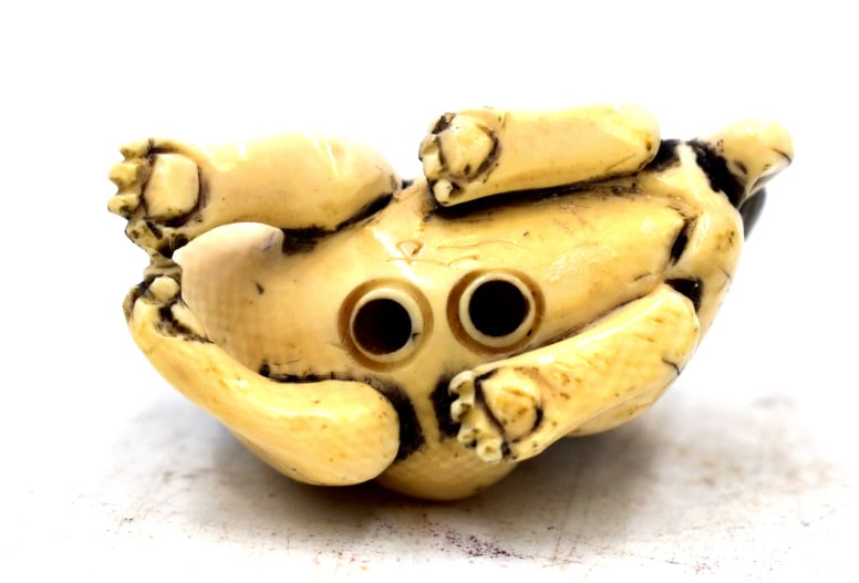 Japanese Signed Netsuke Dog - 3