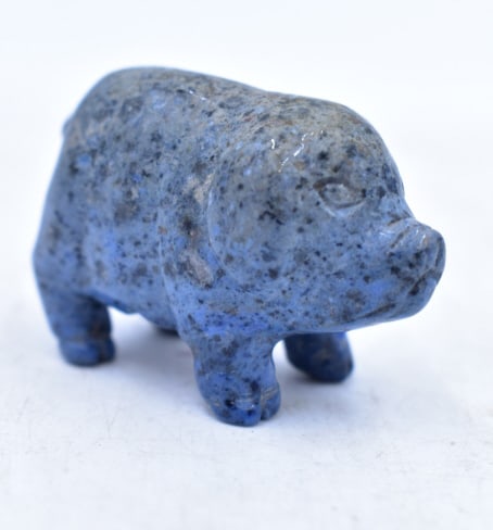Carved Stone Pig: 2 inches long by 1.25 inches tall, no damage, unmarked, please see photos.