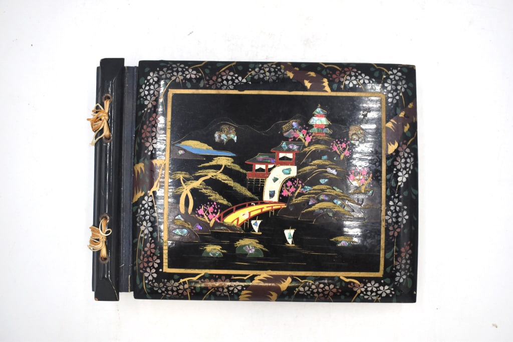 Japanese Style Photo Book: 10.75 inches long by 8 inches tall, previously used, no damage, see photos.