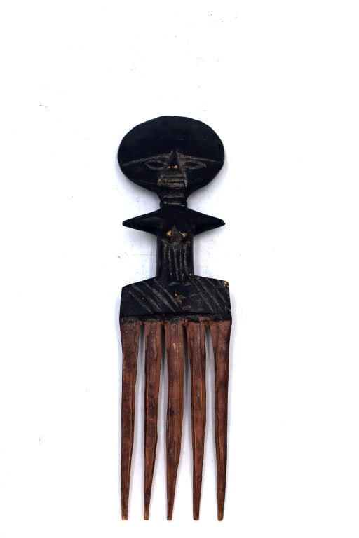 Large Asian Hair Comb: 14 inches long by 3.5 inches wide, regular wear, no structural damage, unmarked, please see photos.