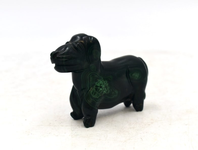 Carved Jade Dog Sculpture: 3.75 inches wide by 2.5 inches tall, unmarked, no damage, please see photos.