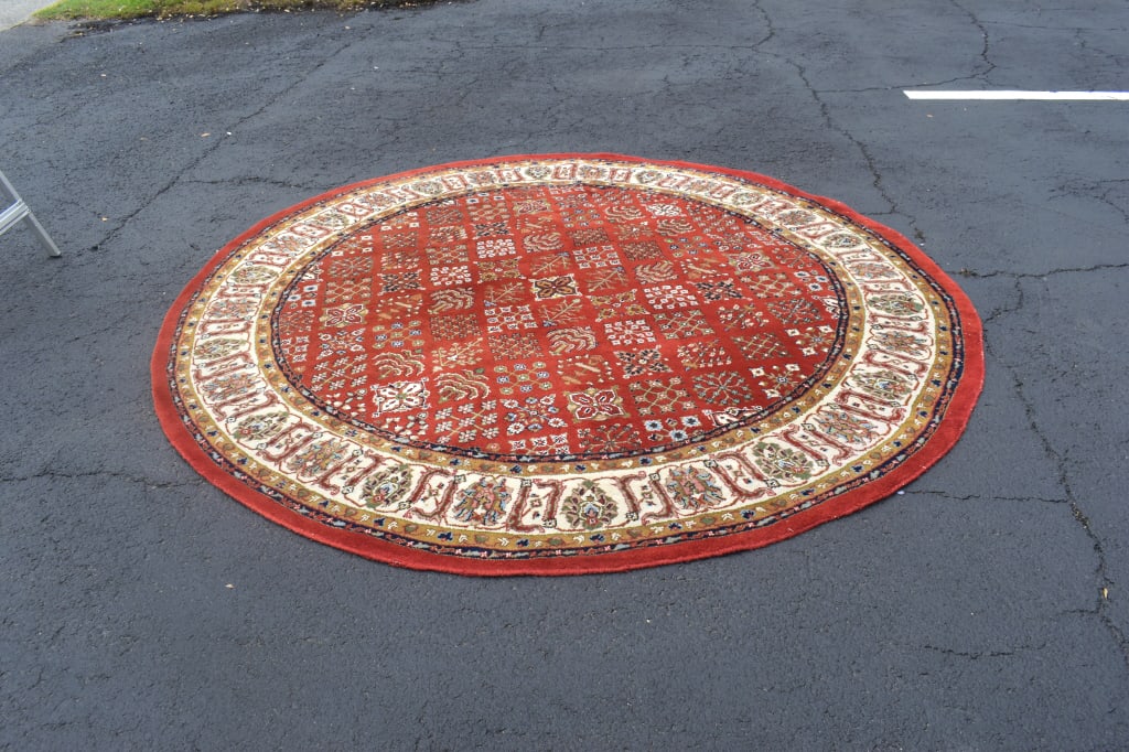 Round Red Rug - 2