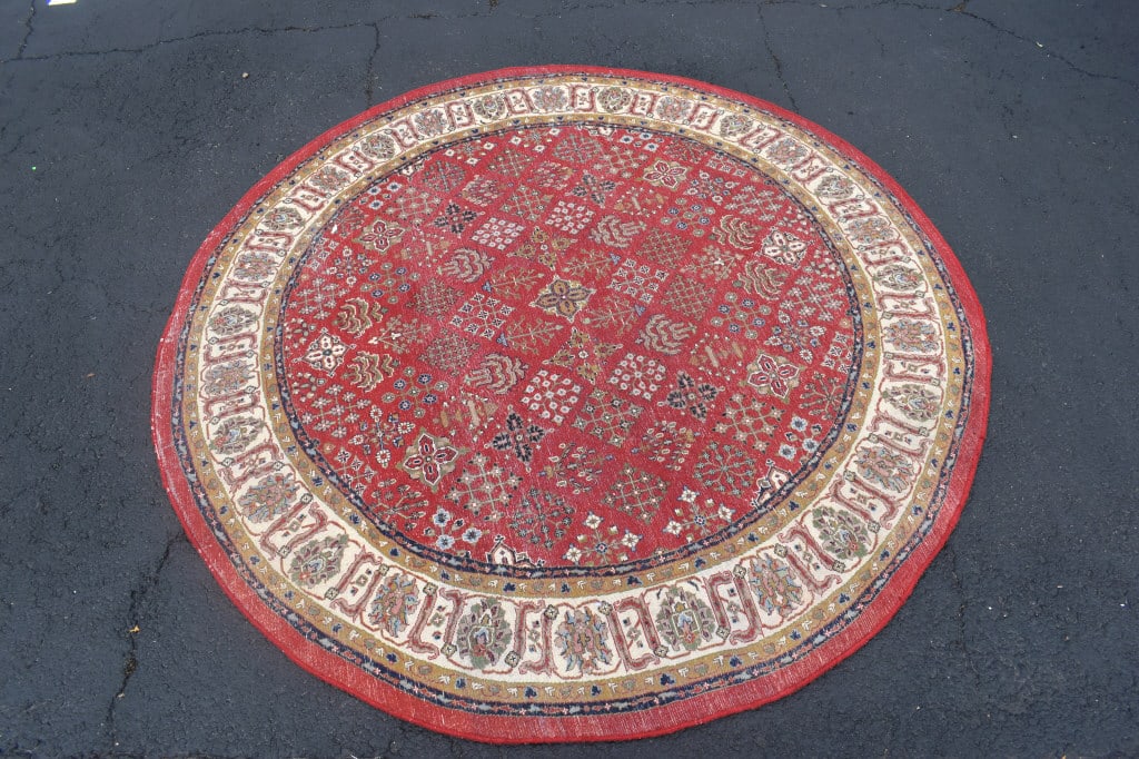 Round Red Rug - 3