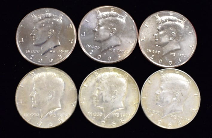 Kennedy Half Dollar 6 Coin Lot (1 of 2)
