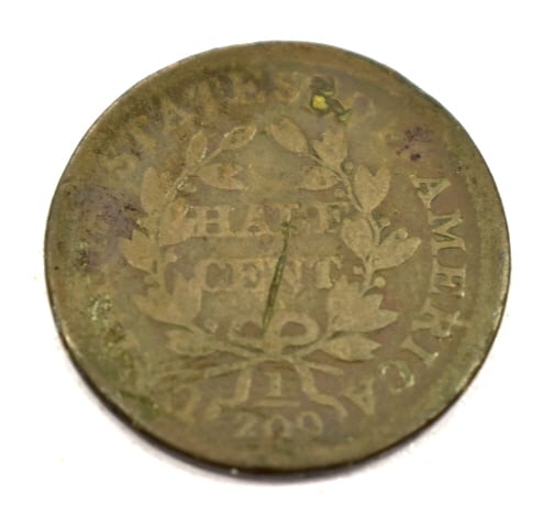 1800 Half Cent Coin - 2