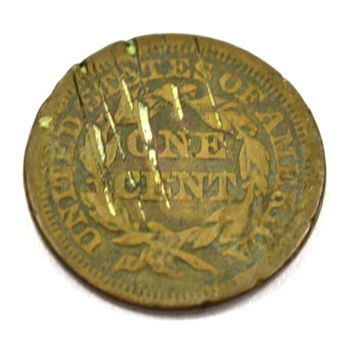 1847 Large Cent Coin - 2