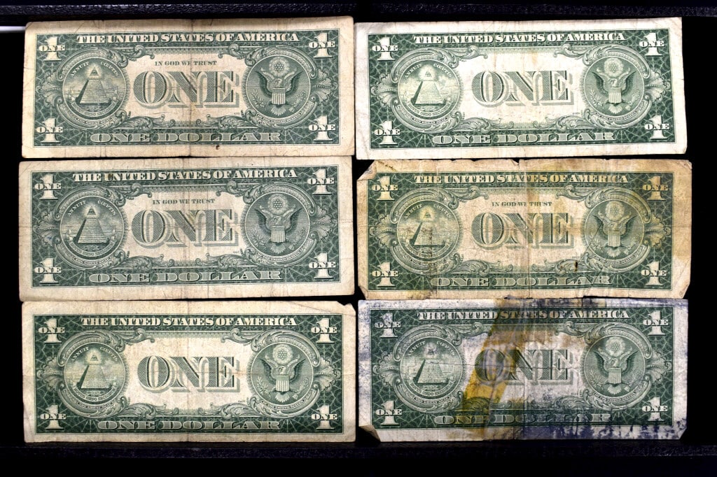 6 Silver Certificate Bills - 2