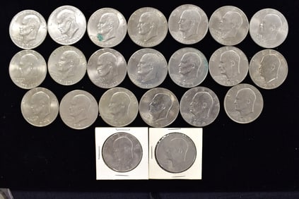 Lot of 22 Ike Dollar Coins