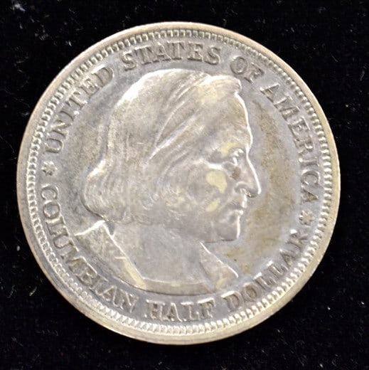 1893 US Half Dollar Coins Colombian Exposition: Raw ungraded coin,1893, please see photos.
