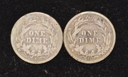 2 Barber Dimes - 2
