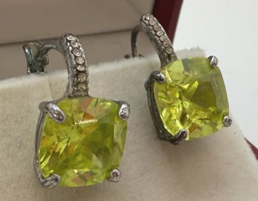 Lemon Quartz Earrings - 2