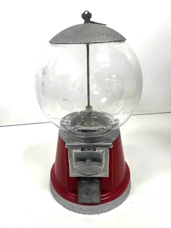 Gumball / Candy Vending Machine: 10.5x17.5 inches, Silent Sales Force manufacturer. In good condition and has keys. See photos