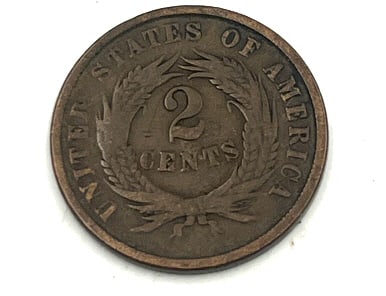 1865 Two Cent Coin - 2