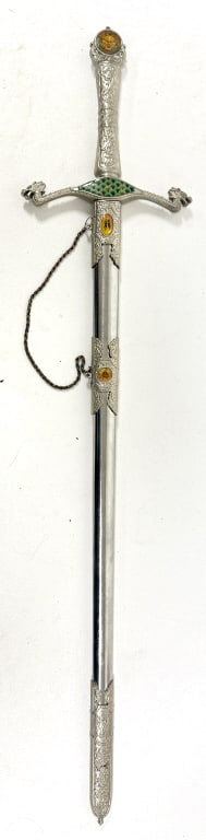 Fantasy Replica Stainless Steel Sword: Dragon motif, 30.5 inches overall, see photos