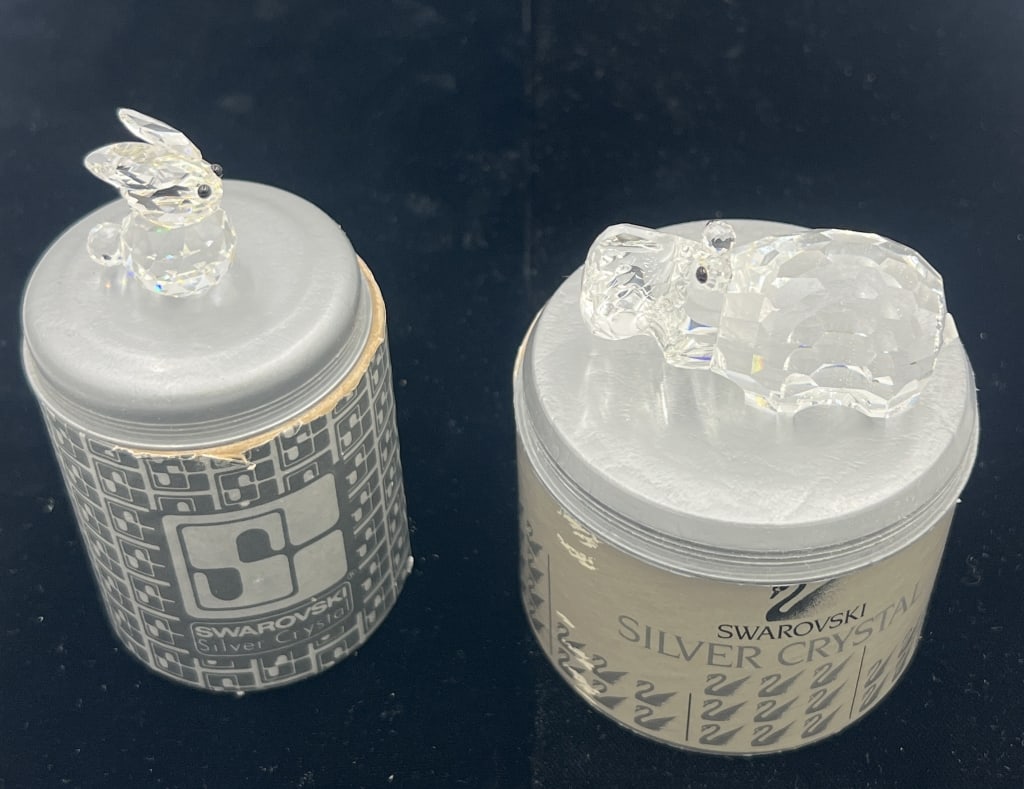 Swarovski Crystal Rabbit & Hippo (1 of 4)