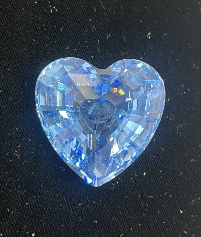 2- Swarovski Heart Paperweights - 2