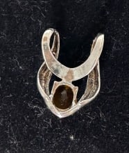 Silver Citrine Pendant - 2