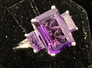African Amethyst SS Ring - 2