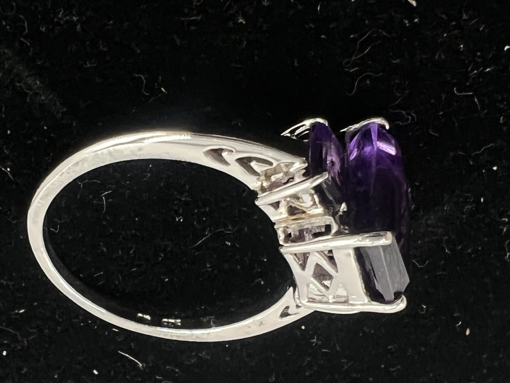 African Amethyst SS Ring - 3