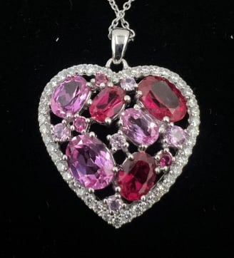 SS Ruby & Pink Sapphire Necklace - 2