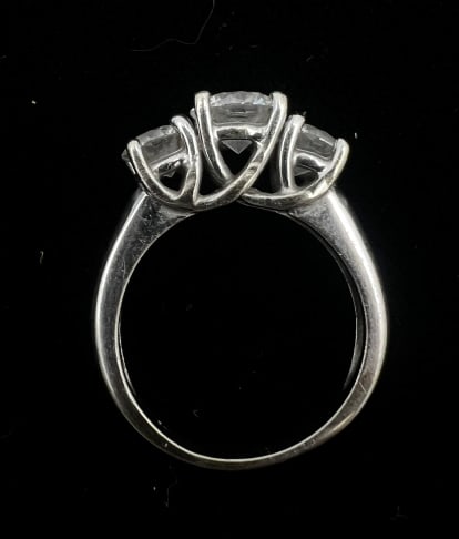 Three-Stone Diamond Engagement Ring - 2