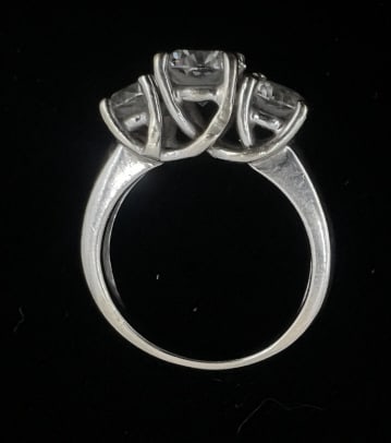Three-Stone Diamond Engagement Ring - 3