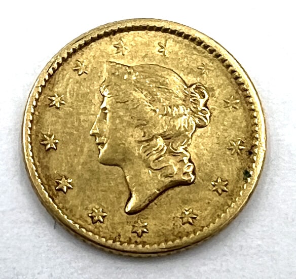 1851 Liberty Head Dollar Gold Coin: $1, use photos for grading