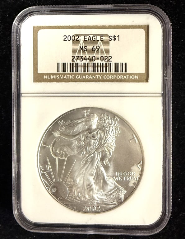 2002 American Eagle MS 69 $1 (1 of 2)