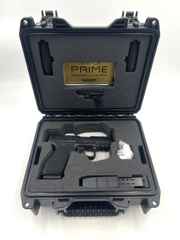 Canik METE MC9 Prime Pistol: 9x19mm, Semi-automatic. Comes with original case, extra magazine, and lock. See photos