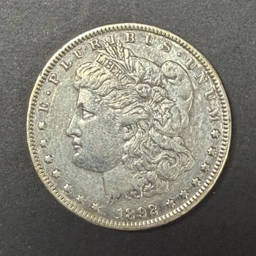 1892 Morgan Silver Dollar: $1, See photos for grading