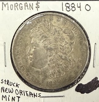 1884-O Morgan Dollar: $1, See photos for grading