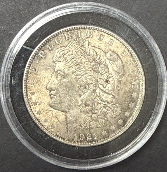 1921 Morgan Dollar: $1, See photos for grading
