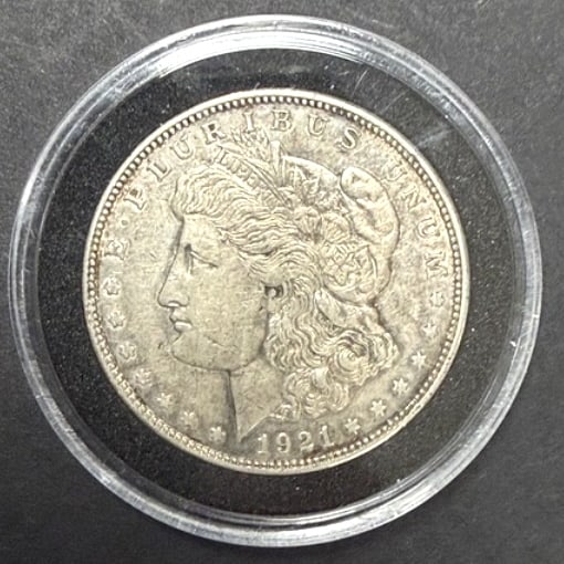 1921-D Morgan Dollar: $1, See photos for grading