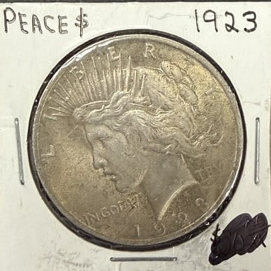 1923 Peace Dollar: $1, See photos for grading