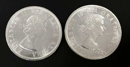 2 Anniversary Canadian Silver Dollars (1 of 2)