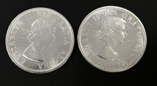 2 Anniversary Canadian Silver Dollars (1 of 2)
