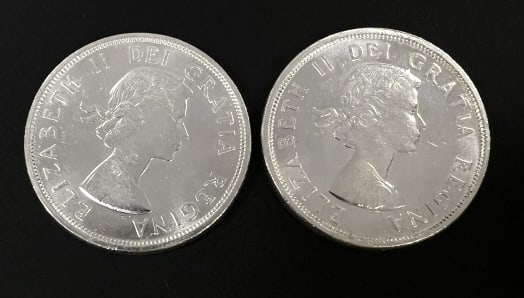 2 Anniversary Canadian Silver Dollars (1 of 2)