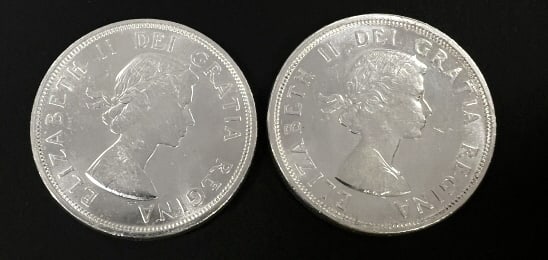2 Anniversary Canadian Silver Dollars (1 of 2)
